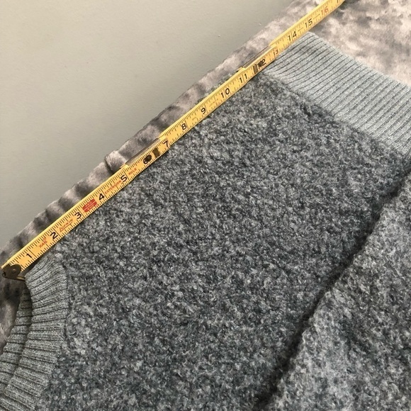 GAP Alpaca Wool blend shawl collar Fuzzy Grey sweater vest size large - Picture 7 of 10